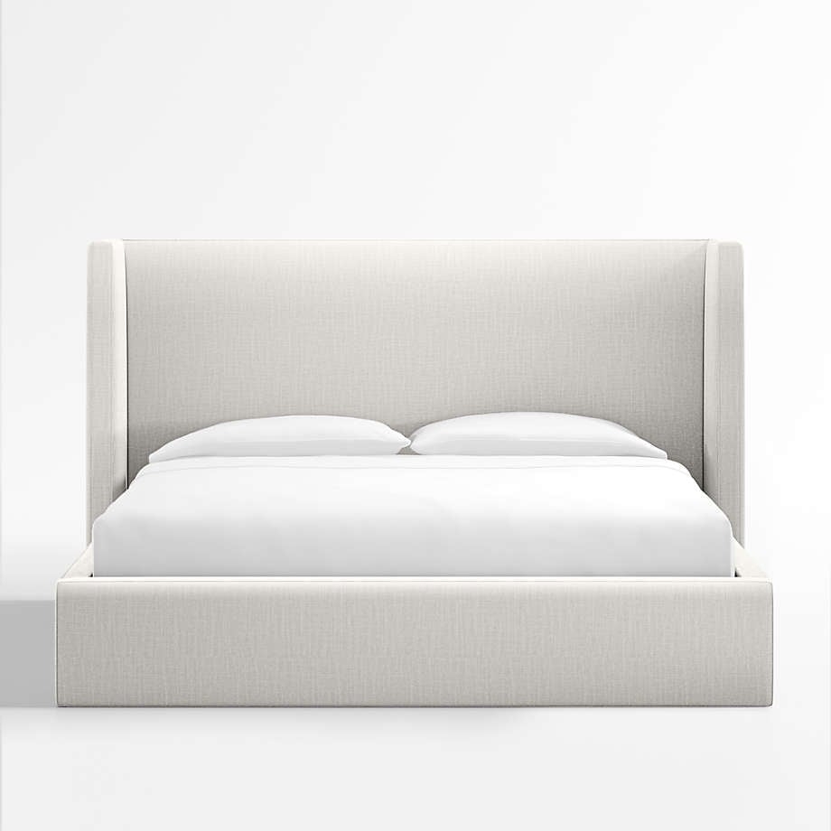 Arden Ivory Upholstered King Bed with 52" Headboard - Image 0