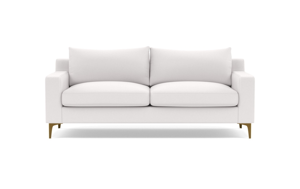 SLOAN Fabric 2-Seat Sofa, standard depth, Pearl performance basket weave, 87" - Image 0