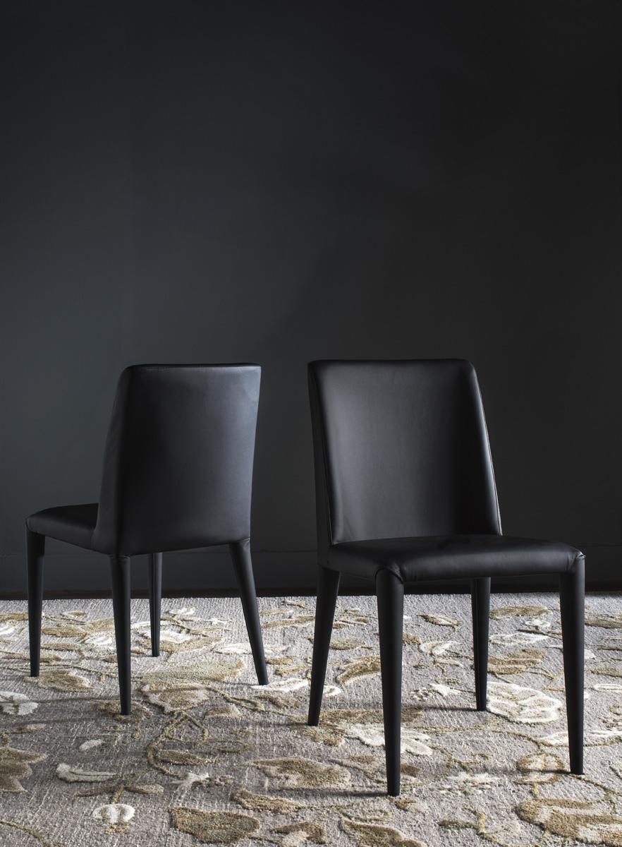Garretson 18'' Leather Side Chair (Set of 2) - Black - Arlo Home - Image 2