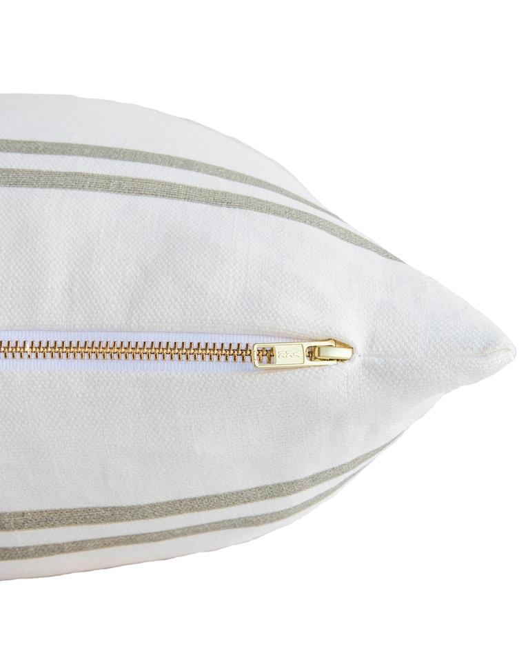 FRANKLIN OLIVE STRIPE PILLOW WITHOUT INSERT, 14" x 20" - Image 1