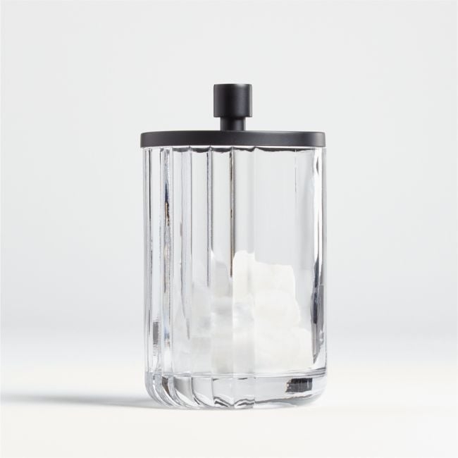 Ribbed Glass Canister Large - Image 0