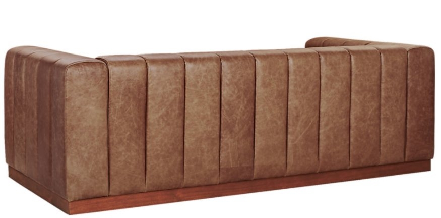 Forte Channeled Saddle Leather Sofa - Image 3