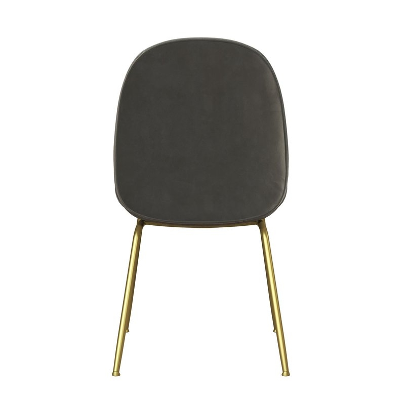 Astor Velvet Side Chair, Light Gray - Image 3