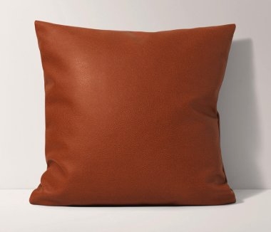 Faux Leather Pillow - w/ no pillow insert - Image 0