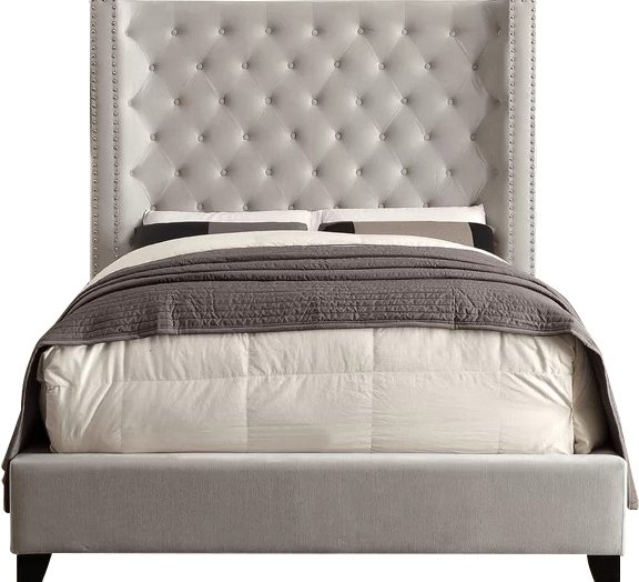 Steph Flannelette Upholstered Platform Bed - Image 0