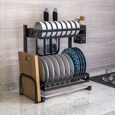 Stainless Steel 2 Tier Dish Rack - Image 0