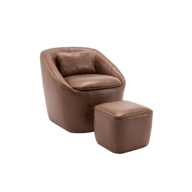 Raguel Barrel Chair and Ottoman - Image 2