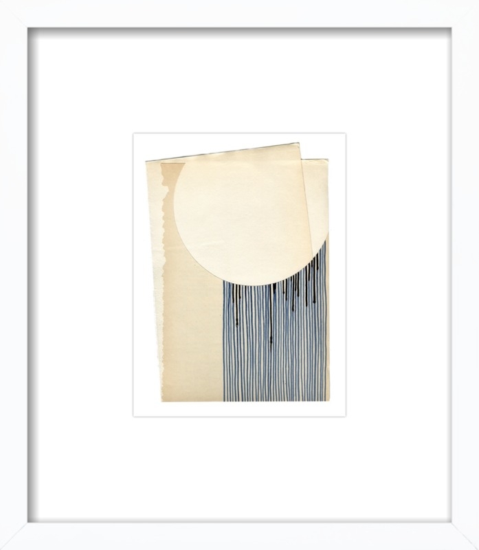 Not a Circle (False 3) white wood frame with matte 8" x 10" - Image 0