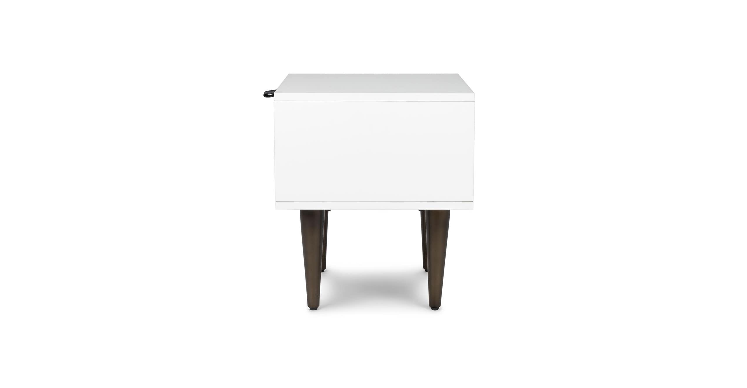 Envelo White / Walnut 1-Drawer Nightstand - Image 2