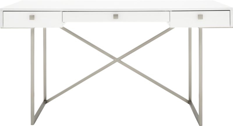Avalon Hi-Gloss White Desk - Image 2