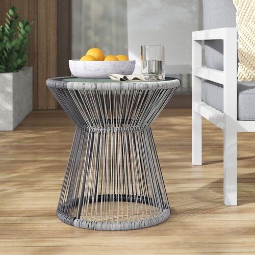 Lindholm Outdoor Wicker Side Table - Image 2