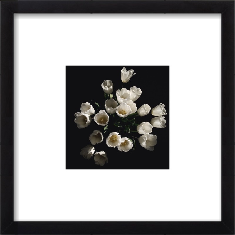 Floral 4 - 8x8 black wood frame and mat - Image 0