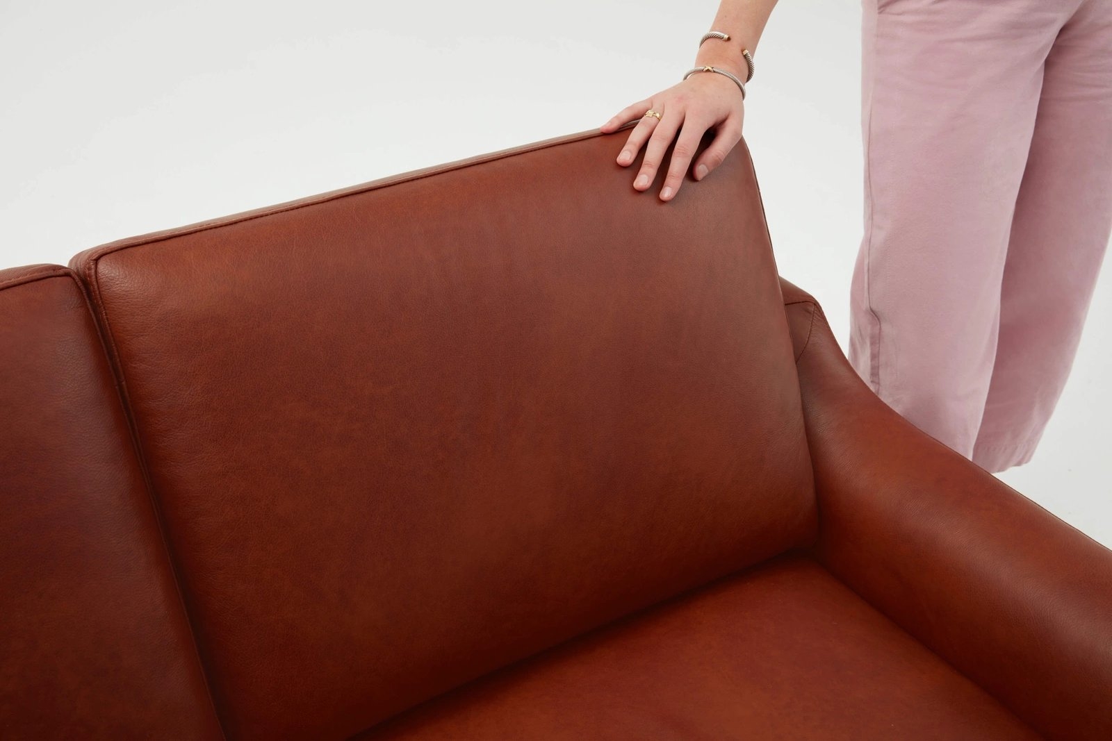 Nomad Leather Sofa - Chestnut - Image 5