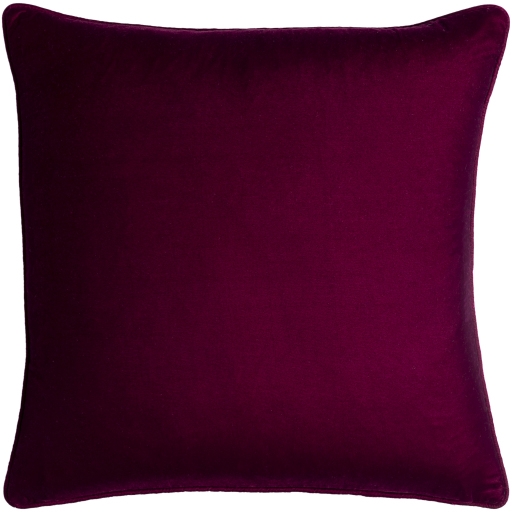 Velvet Glam Throw Pillow, Burgandy, 18" x 18" - Image 2