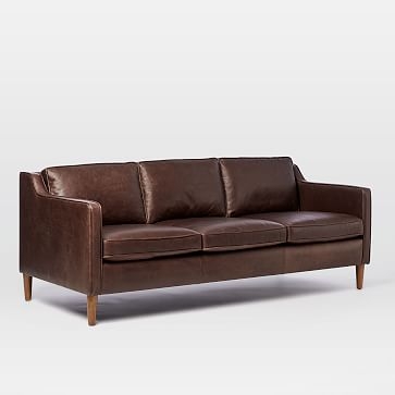 Hamilton Charme Leather 3-Seater Sofa, Charme Leather, Mocha - Image 0