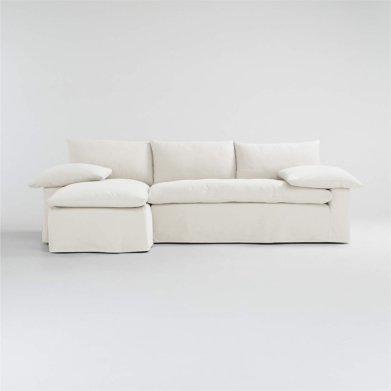 Ever Slipcovered 2-Piece Sectional Sofa with Left Arm Chaise by Leanne Ford - Image 0