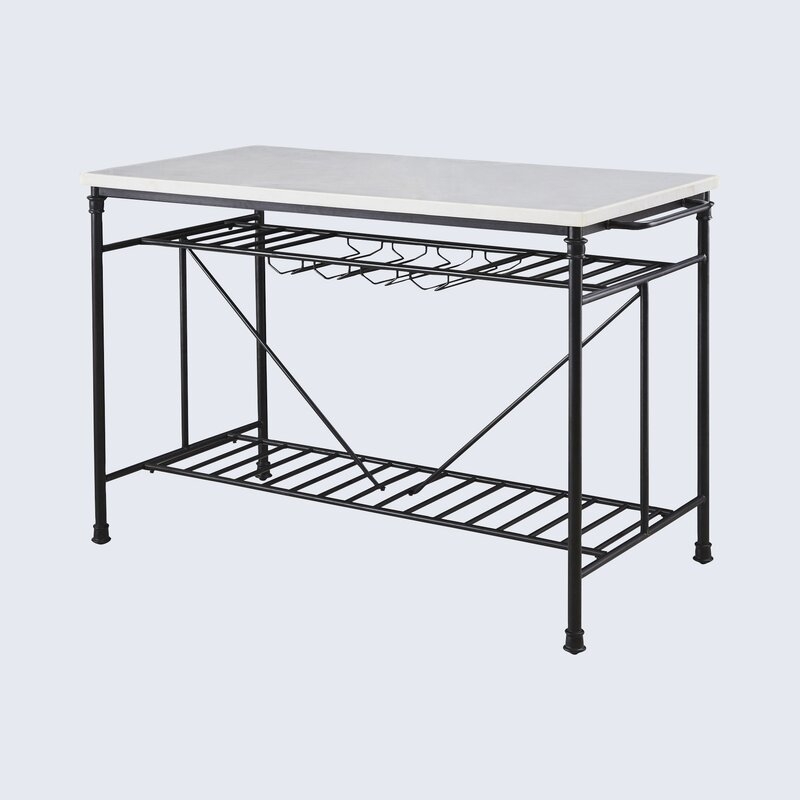 Moran Kitchen Island with Marble Top - Image 1