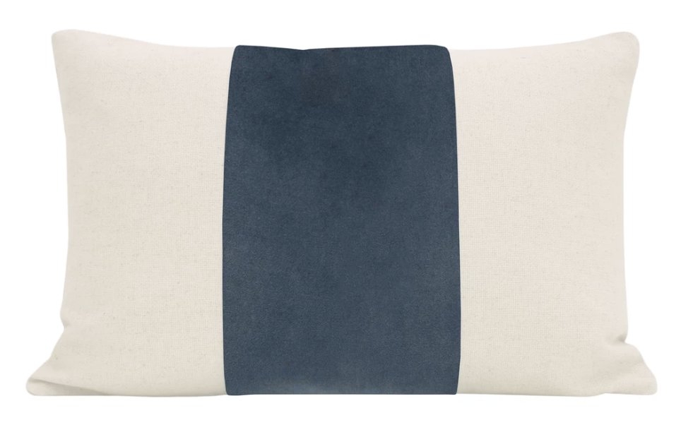 The Little Lumbar :: PANEL Signature Velvet //Prussian Blue - 12" X 18" (Insert Not Included, Cover Only) - Image 3