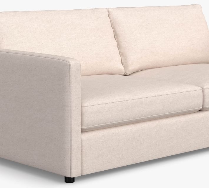 Pacifica Square Arm Upholstered Left-Arm Loveseat with Bench Cushion - Right-Arm Chaise - Image 2