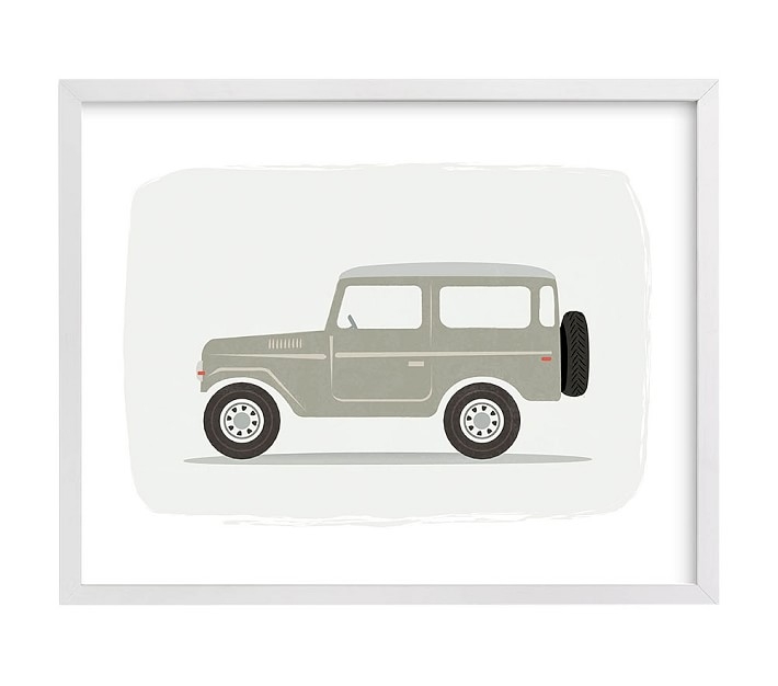 Minted(R) Vintage Land Cruiser, Wall Art by Karidy Walker; Gray, 20x16, White - Image 0