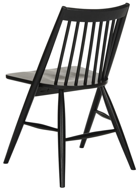 Massey Solid Wood Dining Chair (Set of 2) - Black - Image 4