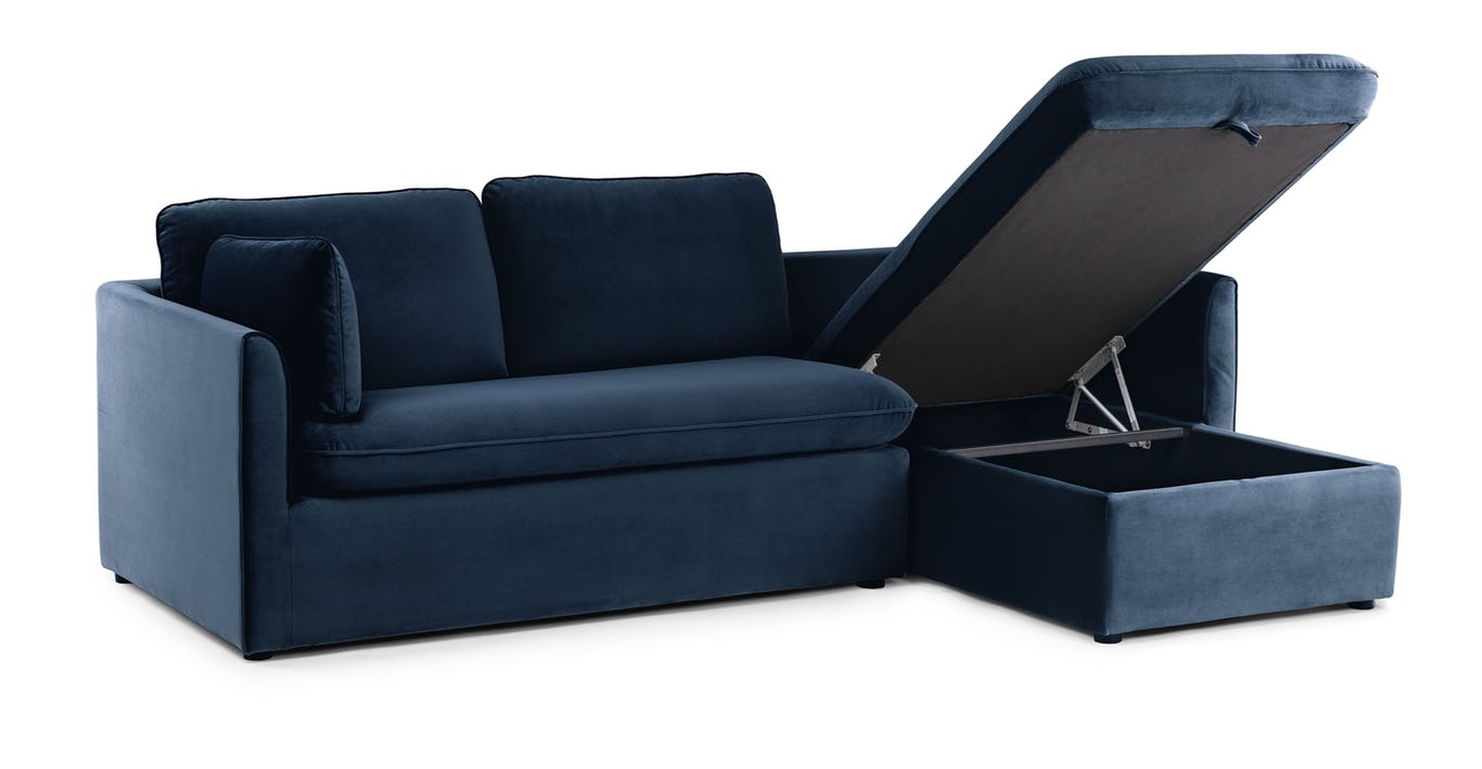Oneira Tidal Blue Right Sofa Bed - Image 2