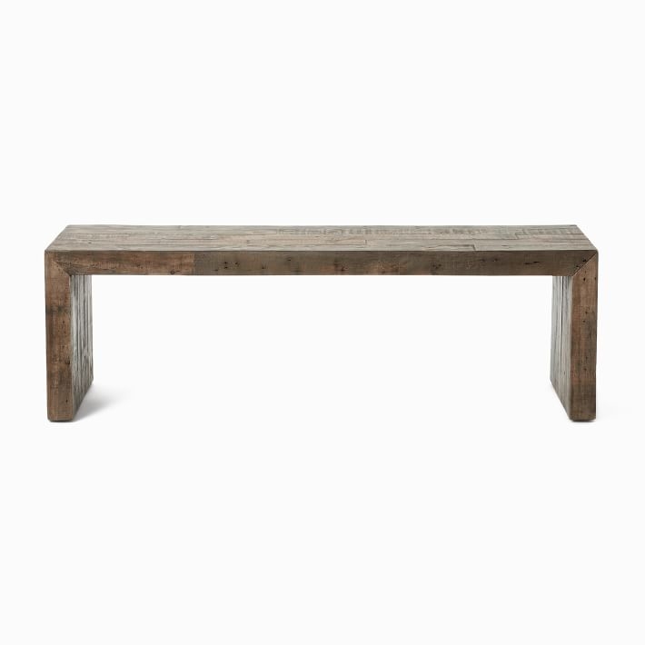 Emmerson® Reclaimed Wood Dining Bench - Stone Gray - Image 2