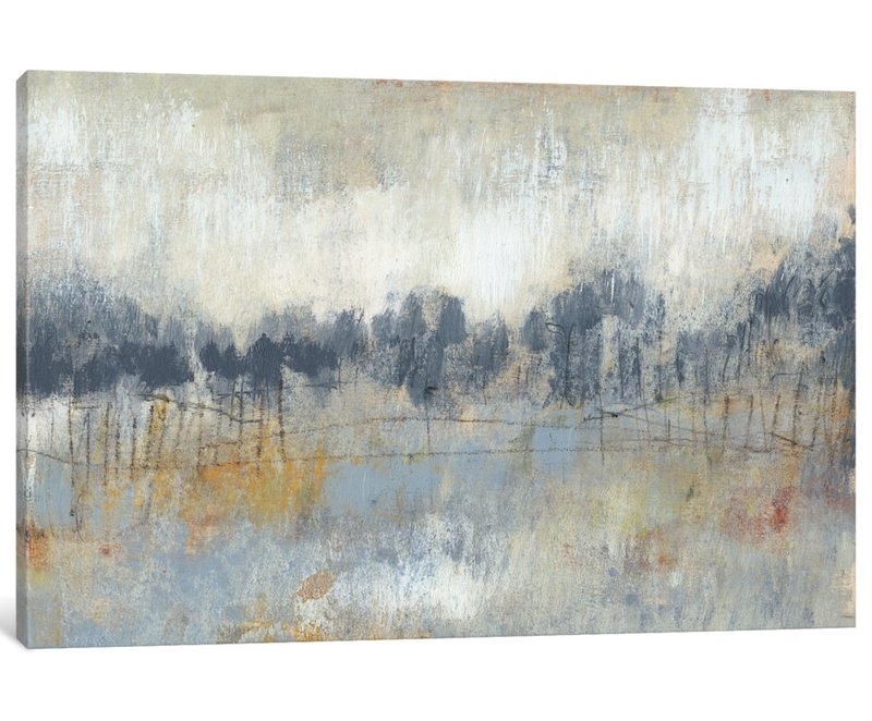 'Cool Grey Horizon II' Painting Print on Canvas - Image 0