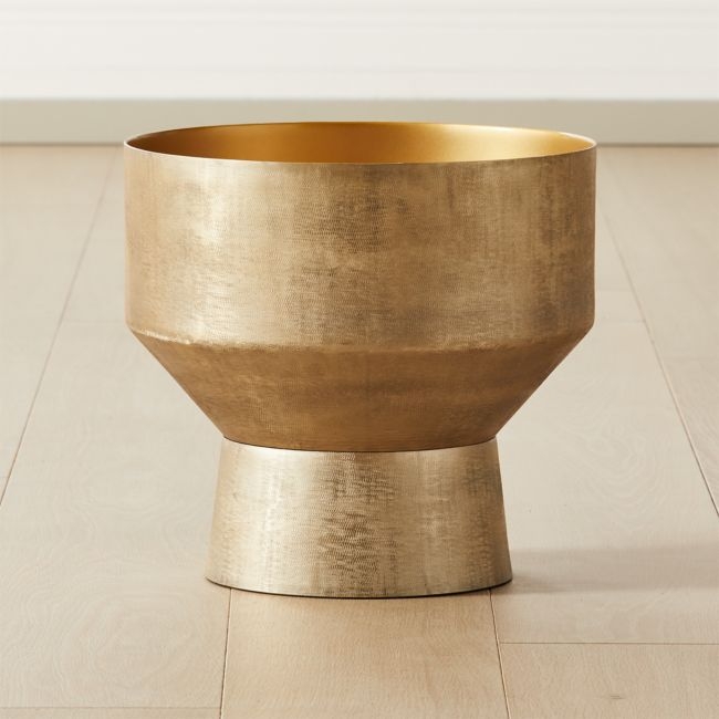 Bast Brass Floor Planter Small - NO LONGER AVAILABLE - Image 0