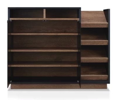 Contemporary 16 Pair Shoe Storage Cabinet - Image 1