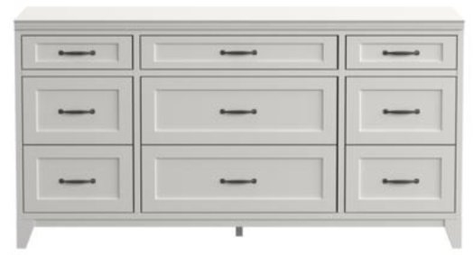 Hampton Corner Storage Bed & 9 Drawer Wide Dresser Set, Full, Simply White, In-Home - Image 0
