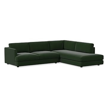 Haven Sectional Set 01: Left Arm Sofa, Right Arm Terminal Chaise, Poly, Performance Velvet, Moss - Image 0