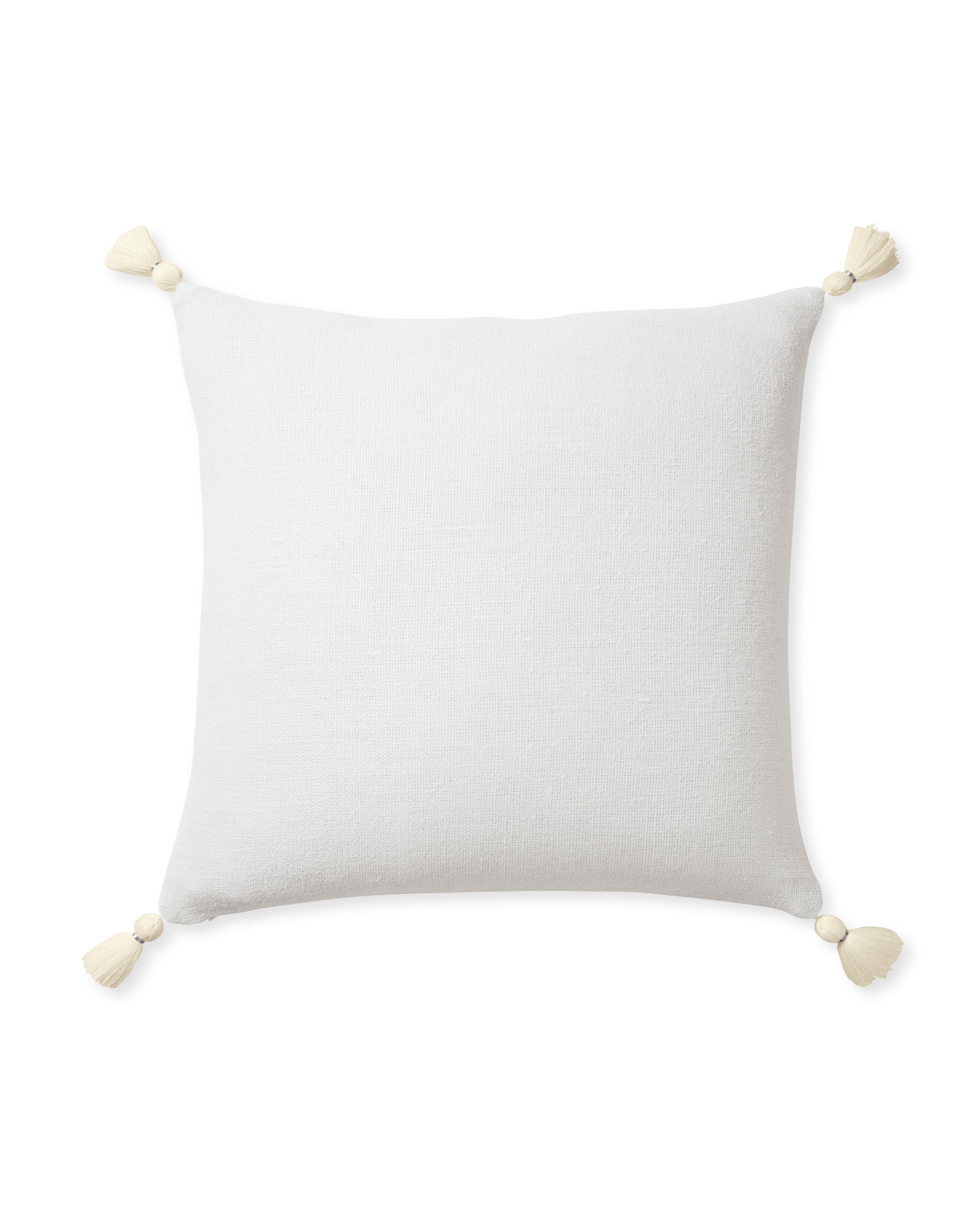 Eva Tassel 20" SQ Pillow Cover - White - Insert sold separately - Image 0