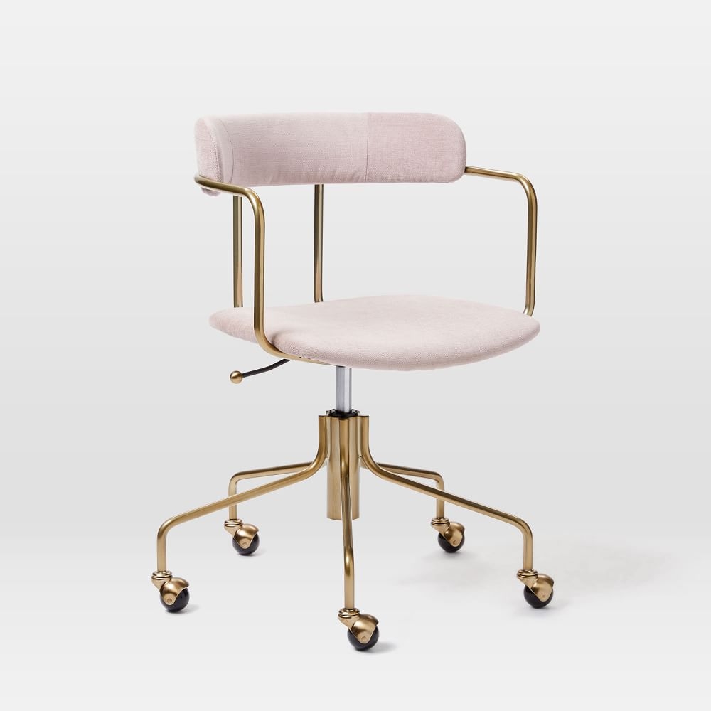 Lennox Office Chair Collection Blush/Blackened Brass Office Chair - Image 0