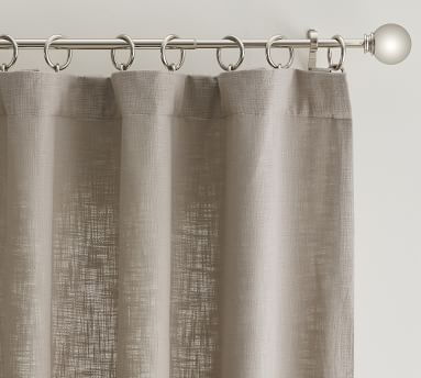 Seaton Textured Cotton Rod Pocket Blackout Curtain, 100 x 108", Neutral, Black Out - Image 3