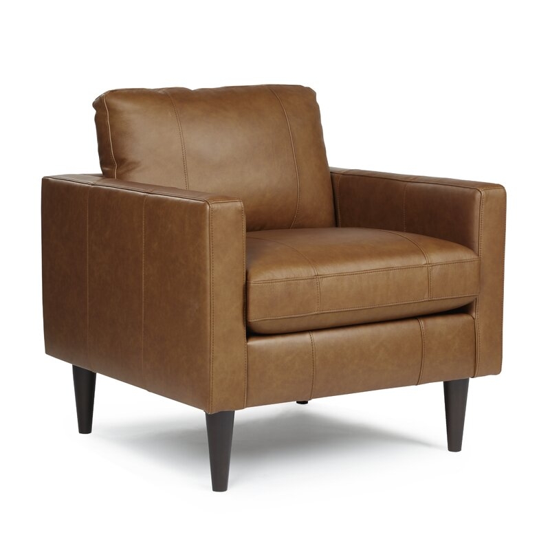 Antle 33" W Top Grain Leather ArmChair / Espresso - Image 0