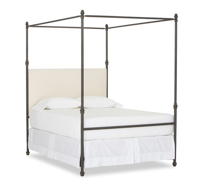 Antonia Metal Canopy Bed, King, Aged Bronze finish - Image 2