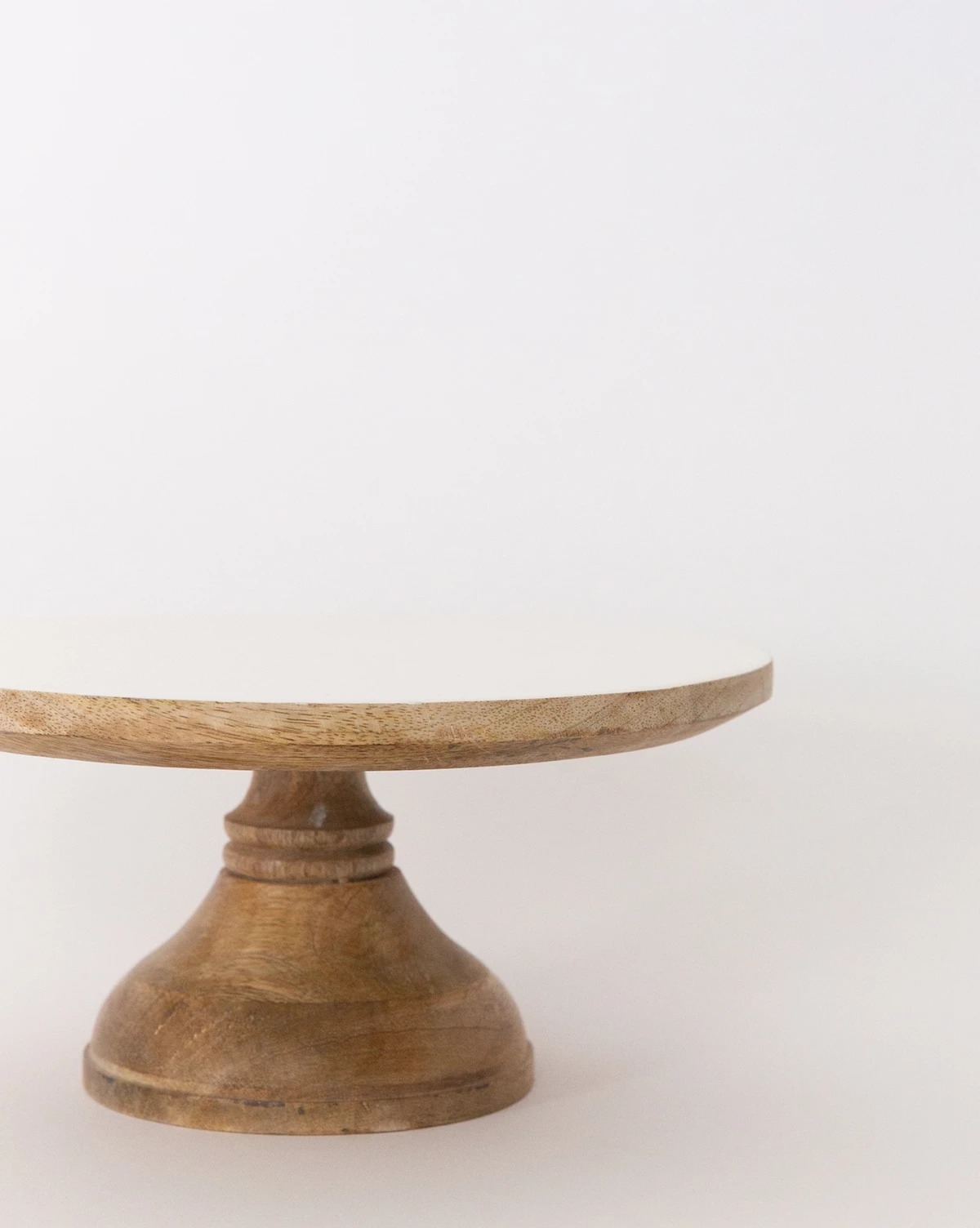 CRAFTED WOOD CAKE STAND - Image 2