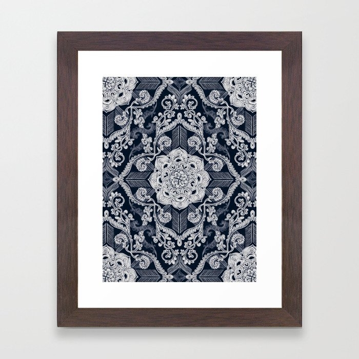 Centered Lace - Dark Framed Art Print - Image 0