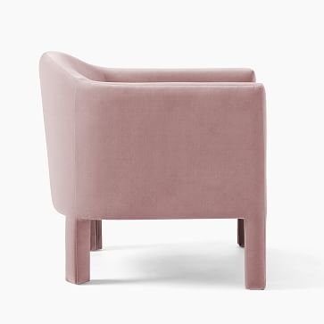 Isabella Upholstered Chair, Poly, Astor Velvet, Dusty Blush - Image 4