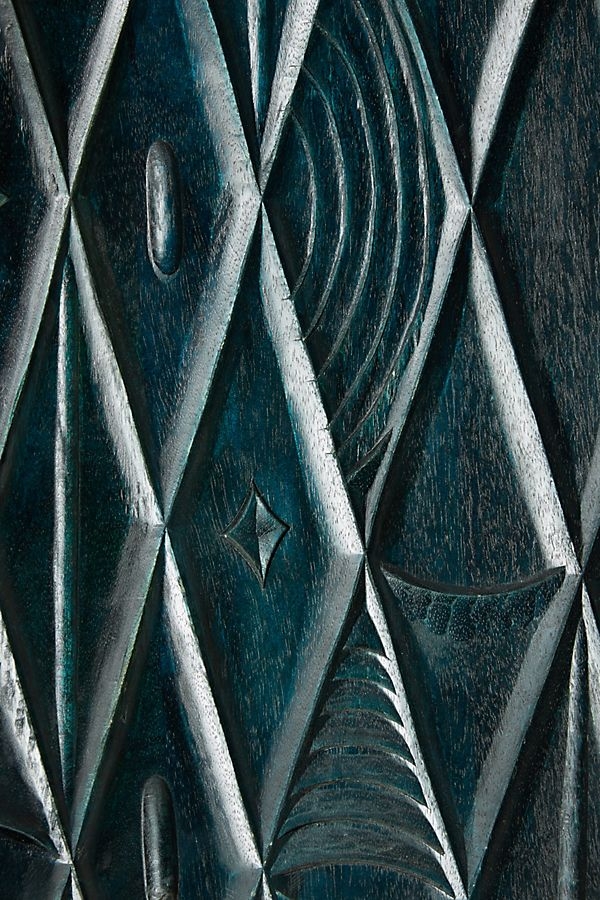 Portland Carved Armoire By Anthropologie in Blue - Image 3