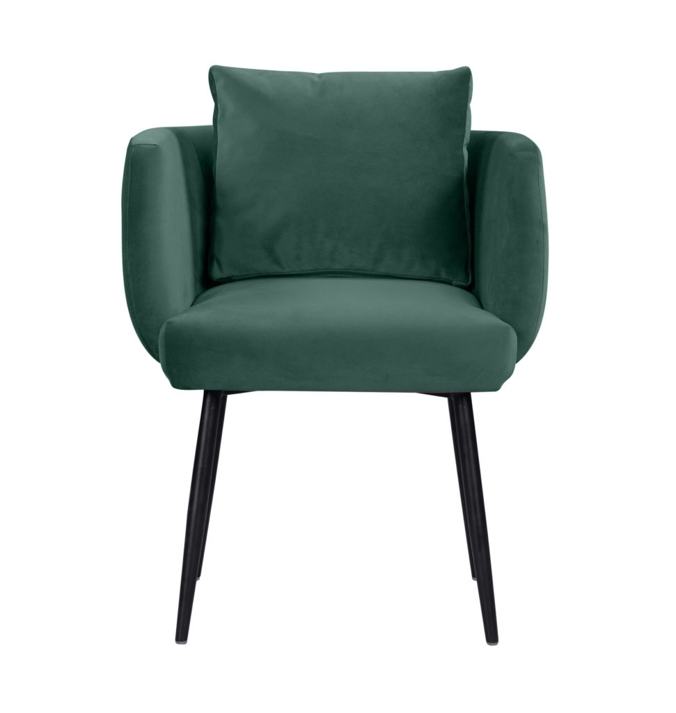 Alicia Forest Green Velvet Dining Chair - Image 1