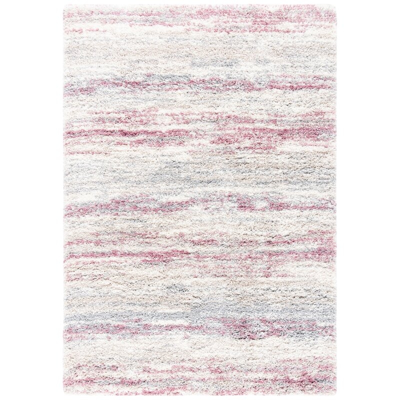 Alexys Abstract Ivory/Pink Area Rug - Image 1