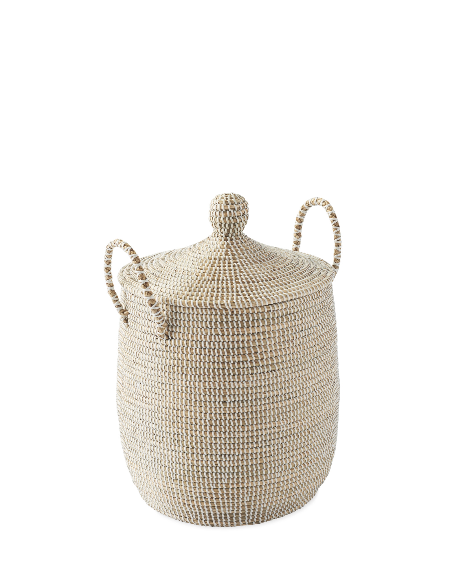 Solid La Jolla Small Basket - Natural/White - Image 0