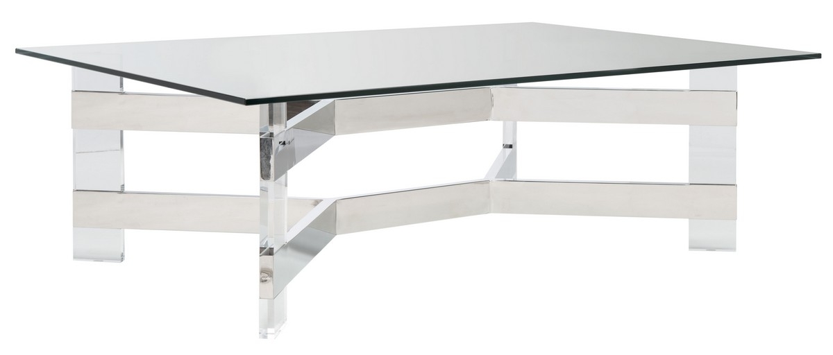 Eugene Acrylic Coffee Table - Silver/Clear - Arlo Home - Image 0