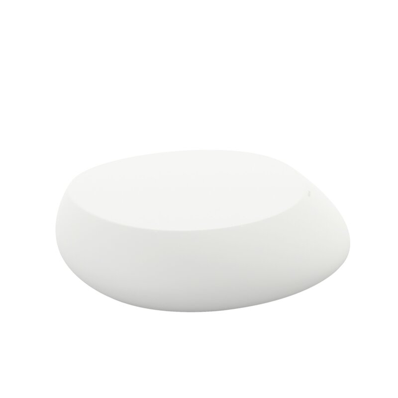 Stone Plastic/Resin Coffee Table, White - Image 0
