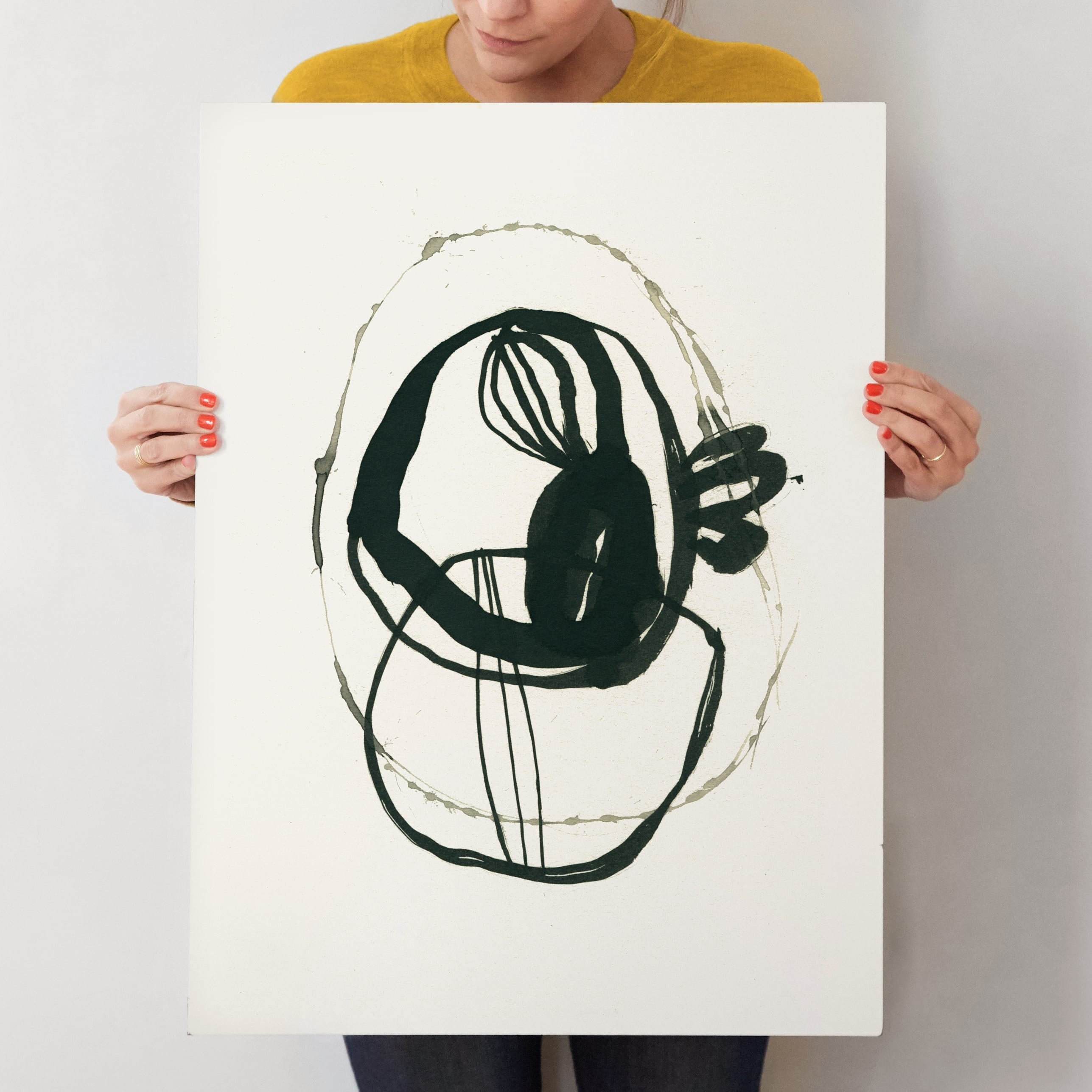 Black 03 Art Print - Image 2