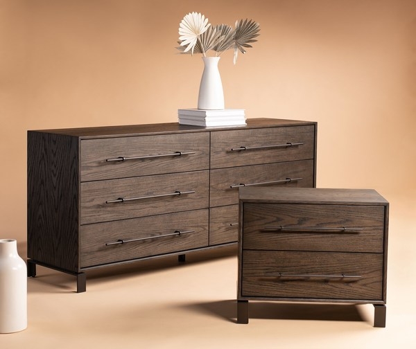 Simmons 6 Drawer Wood Dresser - Dark Walnut  - Arlo Home - Image 3