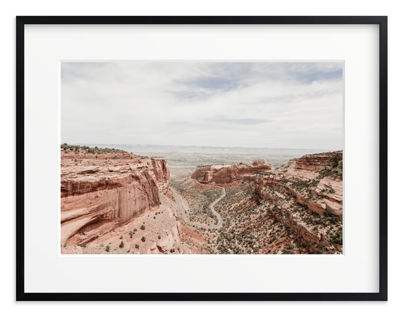 Desert Horizon - 54x40 - rich black wood frame, matted - Image 0