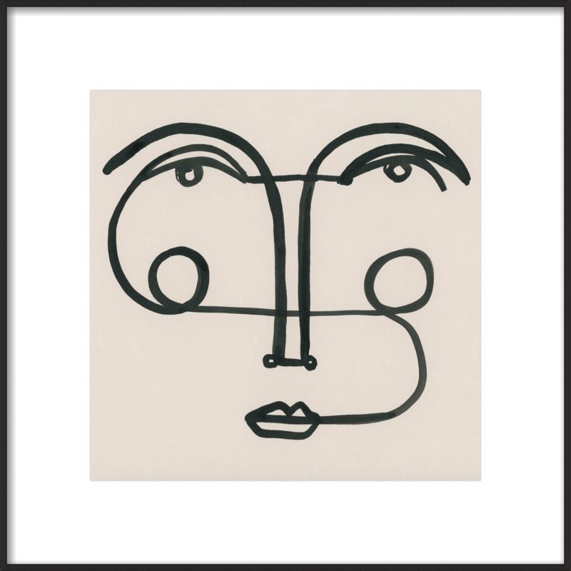 Face 1 with Contemporary Matte Black Metal, frame width 0.25", depth 0.75" - Image 0